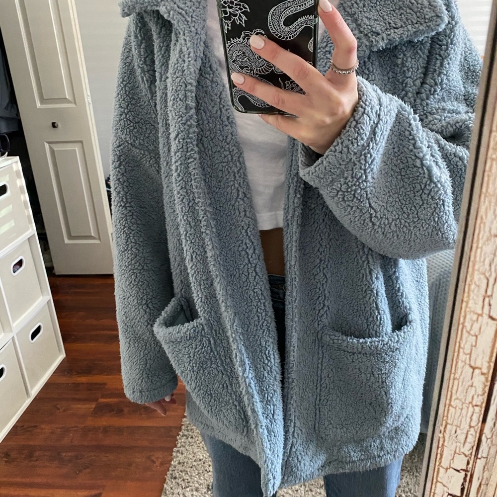 Z Supply Blue furry coat